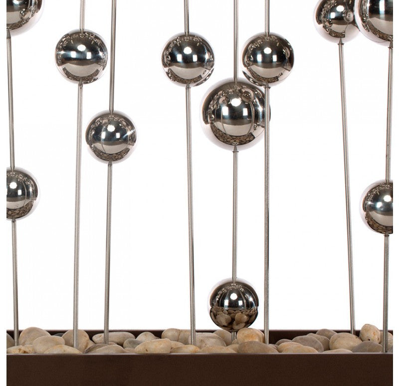 Gold Leaf Design Group Ball Sway In Custom Rectangle Planter (Polished White River Rock At Base) | Artificial Flora | Modishstore - 3