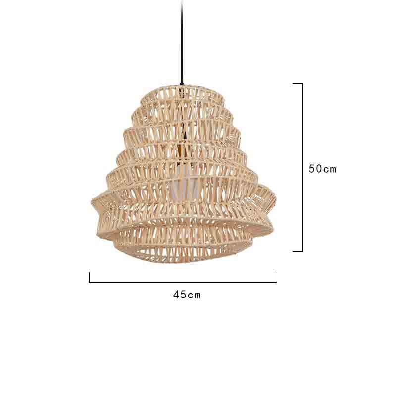 Handmade Wicker Rattan Shade Pendant Light By Artisan Living-6