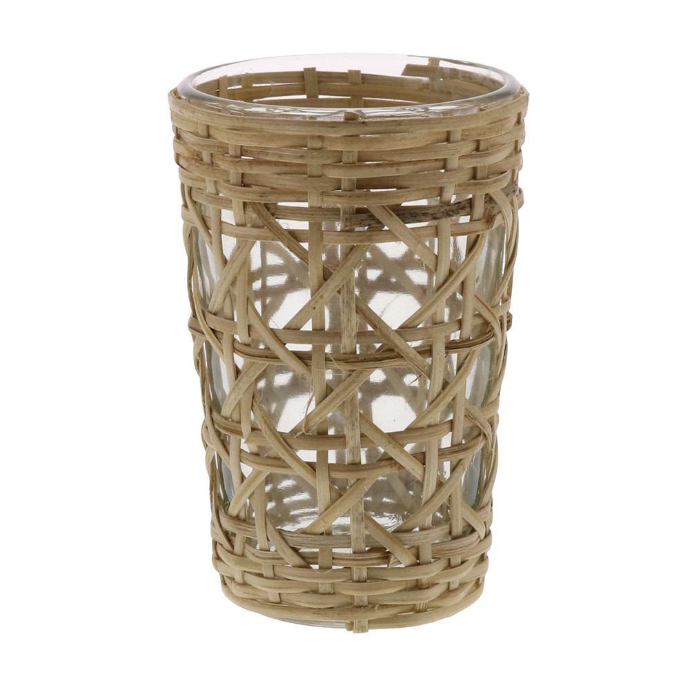 HomArt Cane Votive - Cane Weave - Cane Weave - Set of 6 - Feature Image | Modishstore | Candle Holders | 8670-0-3