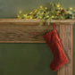HomArt Velvet Stocking - Sage Green-Dark Grey-Red | Holiday | 9343-33 | Modishstore - 3