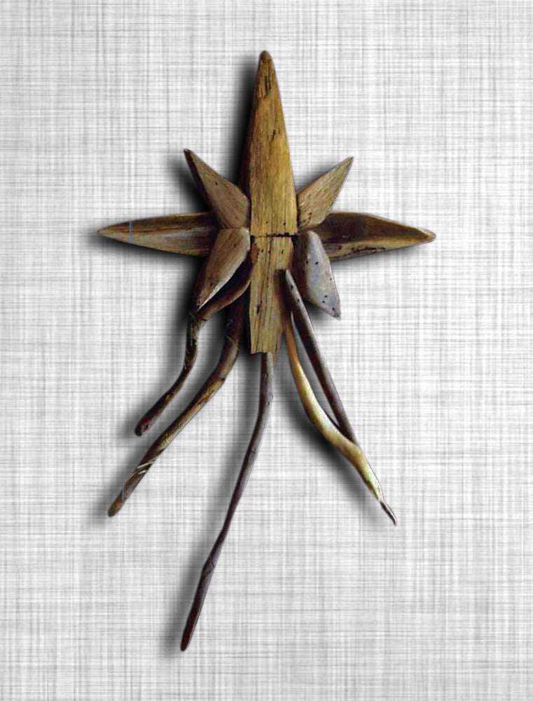 Driftwood Star Tree Topper/ Christmas Wreath - Set of 5-2