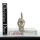 Interior Illusions Plus Silver Middle Finger Tabletop - 9" tall | Sculptures | Modishstore - 3