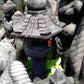 Curved Round 1.05  Meter or 41 inch  Pagoda Lantern River Stone by Artisan Living | Lanterns | Modishstore-