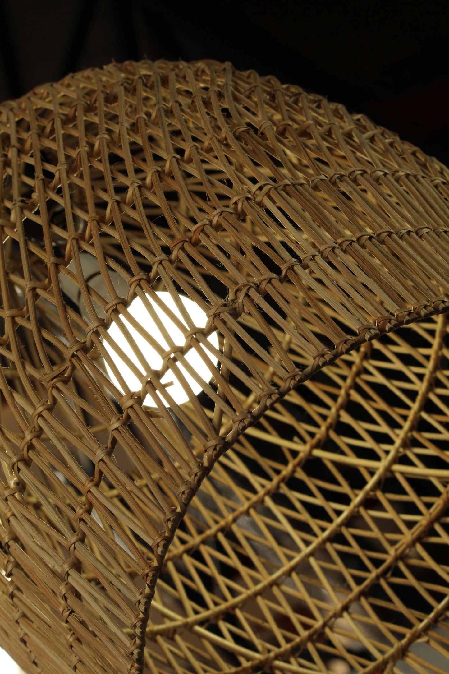 Rattan & Driftwood Pendant Lamp-27"H AL184-3