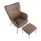 LumiSource Izzy Lounge Chair + Ottoman Set-3