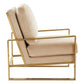 LeisureMod Jefferson Velvet Design Accent Armchair With Gold Frame | Armchairs | Modishstore - 7