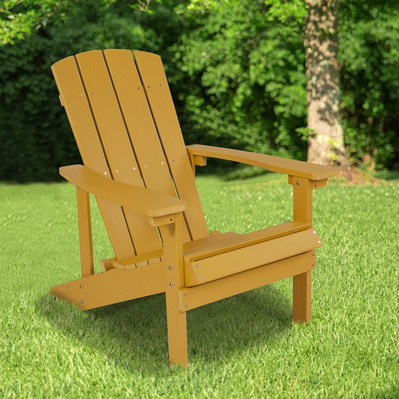 Charlestown All-Weather Adirondack Chair Faux Wood by Flash Furniture | Outdoor Chaise Lounges | Modishstore - 18
