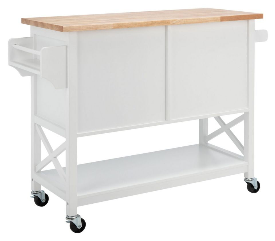 Safavieh Kesler 2 Door 1 Shelf Kitchen Cart | TV Tray Tables |  Modishstore  - 3