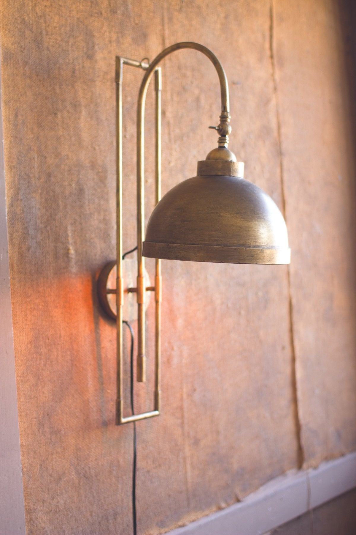 Kalalou Metal Wall Light With Antique Brass Finish | Modishstore | CLL2396
