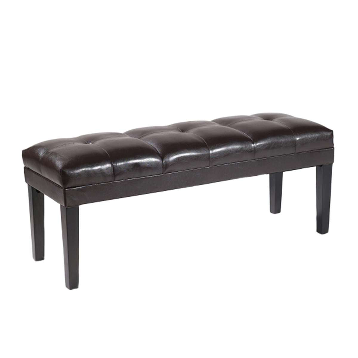 Howard Bench Black Bonded Leather By Armen Living | Benches | Modishstore - 2
