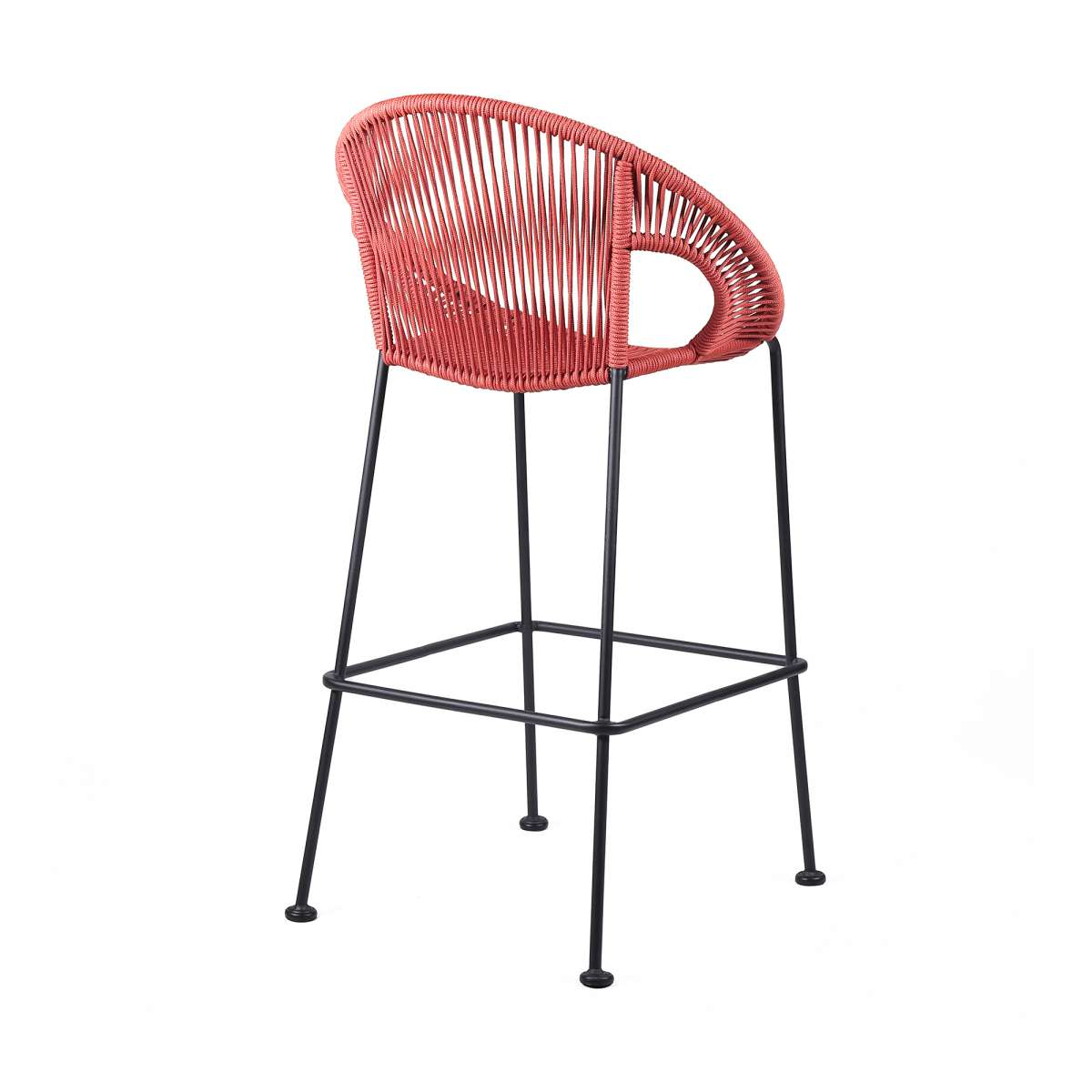 Acapulco 26" Indoor Outdoor Steel Bar Stool with Brick Red Rope By Armen Living | Counter Stools | Modishstore - 8