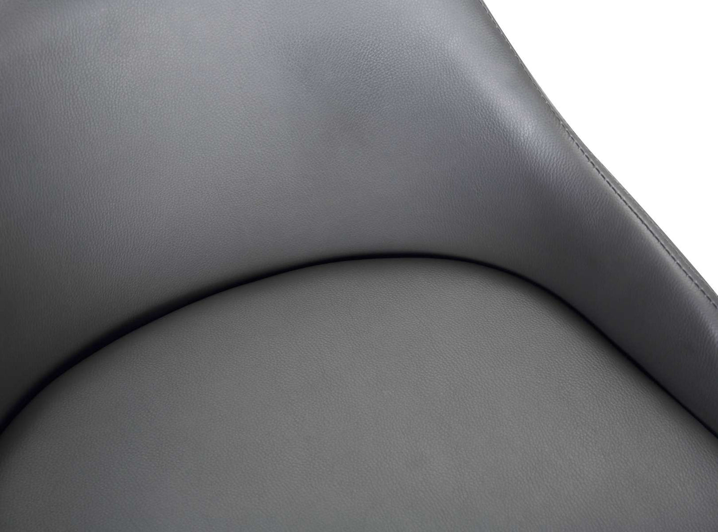 Alec 30" Bar Height Swivel Grey Faux Leather and Black Wood Bar Stool By Armen Living | Bar Stools | Modishstore - 4