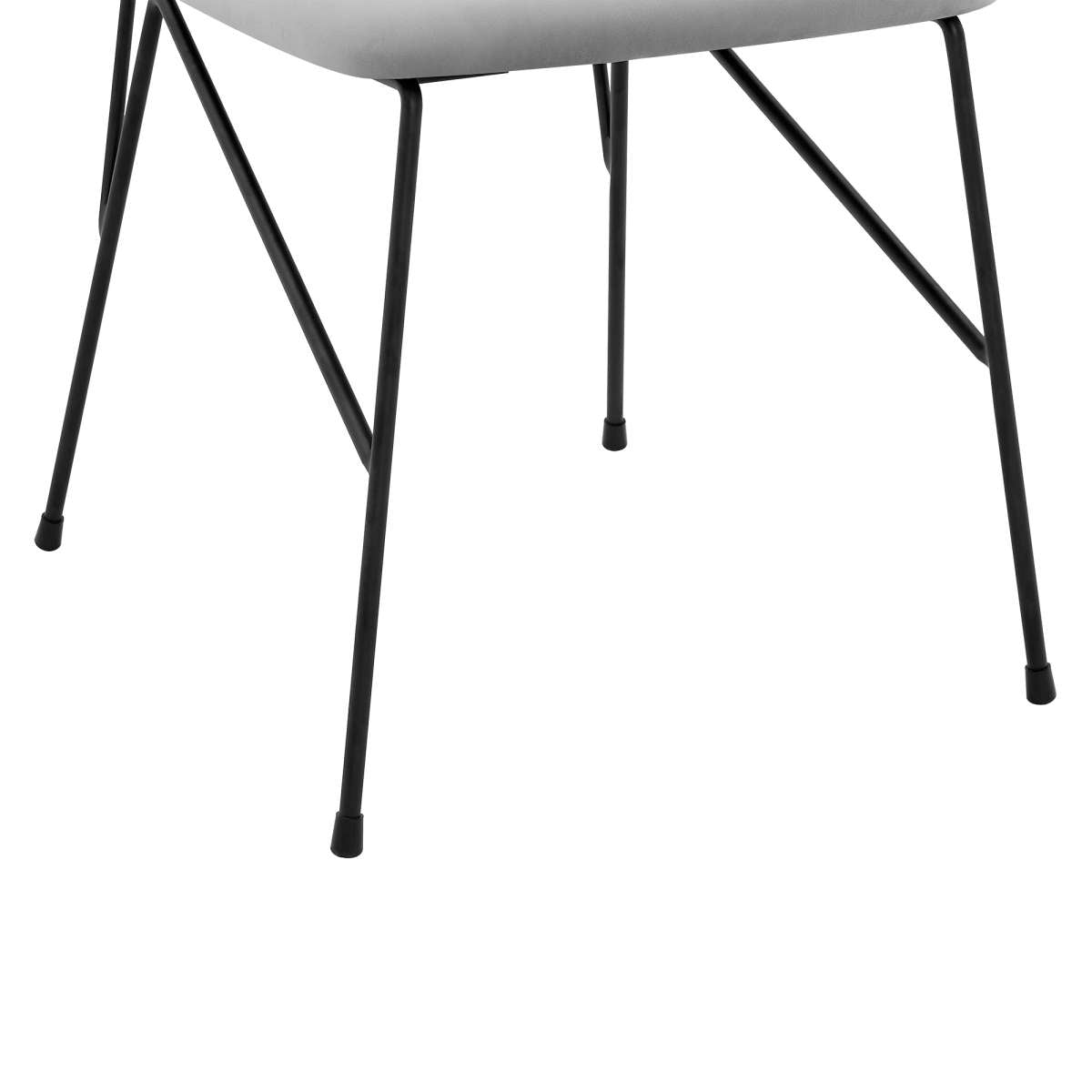 Alice Gray Velvet and Metal Dining Room Chairs - Set of 2 By Armen Living | Dining Chairs | Modishstore - 5