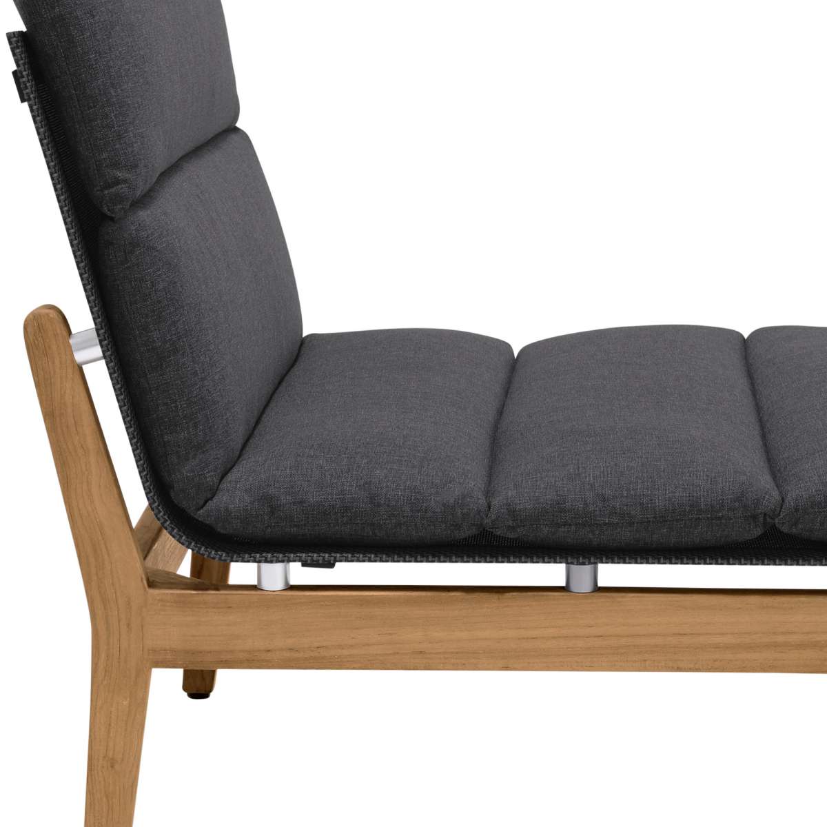 Arno Outdoor Modular Teak Wood Lounge Chair with Charcoal Olefin By Armen Living | Outdoor Chairs | Modishstore - 15