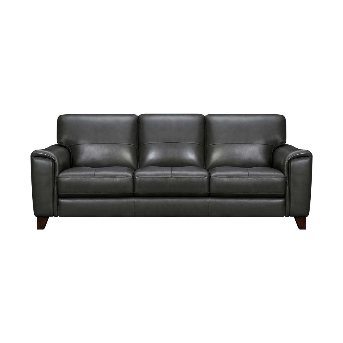 Bergen 87" Dove Gray Genuine Leather Square Arm Sofa By Armen Living | Sofas | Modishstore - 23
