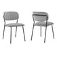 Carlo Gray Velvet and Metal Dining Room Chairs - Set of 2 By Armen Living | Dining Chairs | Modishstore