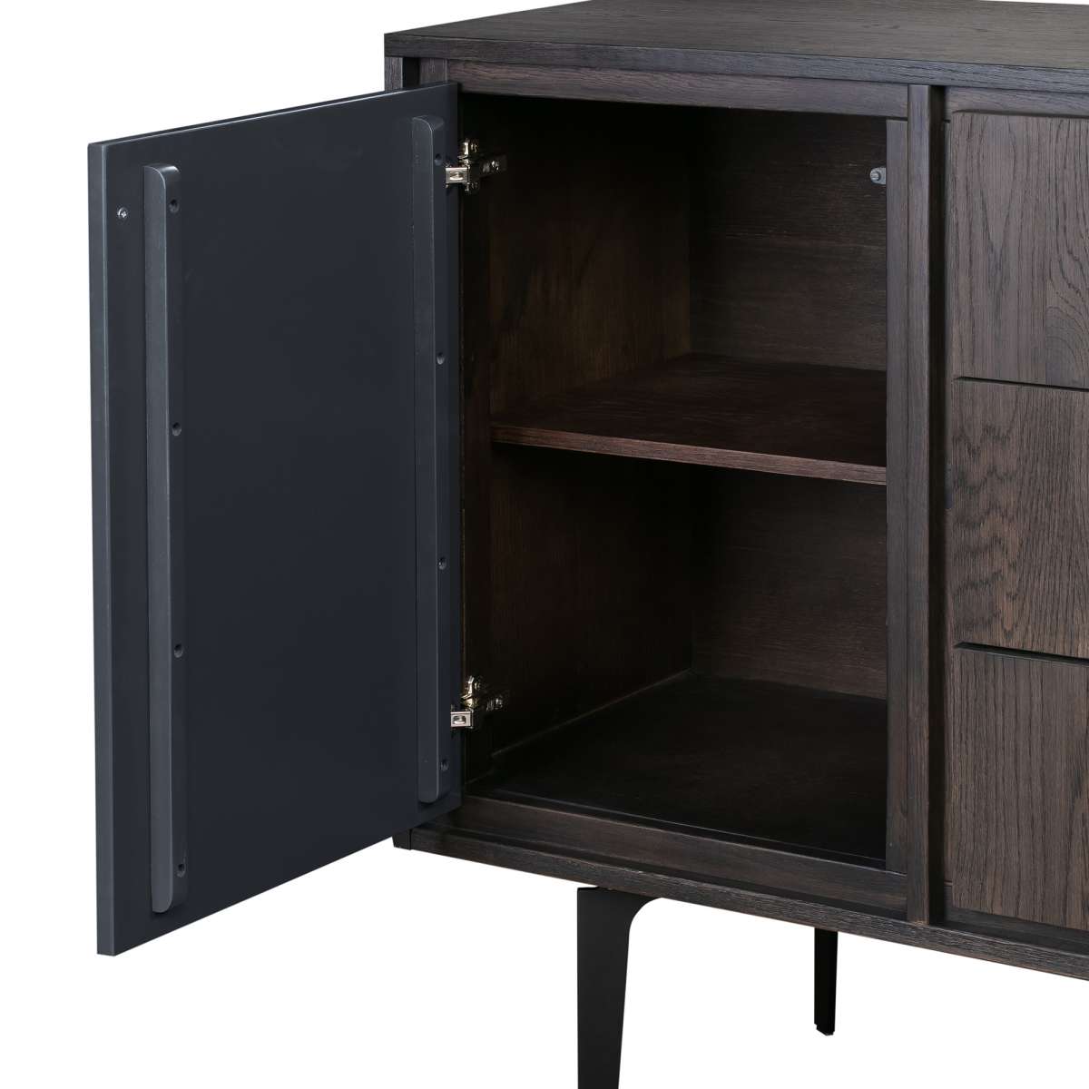 Cross Solid Oak and Metal 3 Drawer Dresser By Armen Living | Dressers | Modishstore - 7