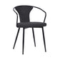 Francis Contemporary Dining Chair in Black Powder Coated Finish and Black Fabric By Armen Living | Dining Chairs | Modishstore