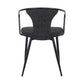 Francis Contemporary Dining Chair in Black Powder Coated Finish and Black Fabric By Armen Living | Dining Chairs | Modishstore - 4