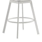 Hazel Outdoor Patio Swivel Bar Stool in Aluminum with Teak Wood and Argent Gray Cushions By Armen Living | Bar Stools | Modishstore - 7