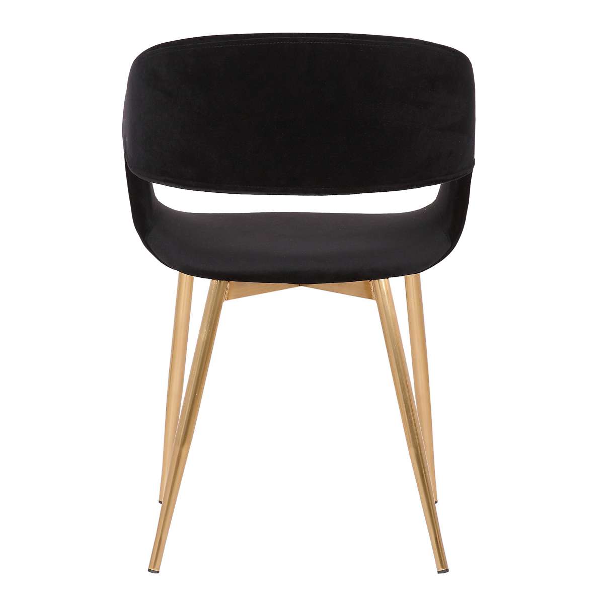 Jocelyn Mid-Century Gray Dining Accent Chair with Black Metal Legs By Armen Living | Dining Chairs | Modishstore - 4