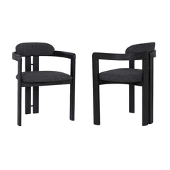 Jazmin Contemporary Dining Chair in Black Set of 2 By Armen Living
