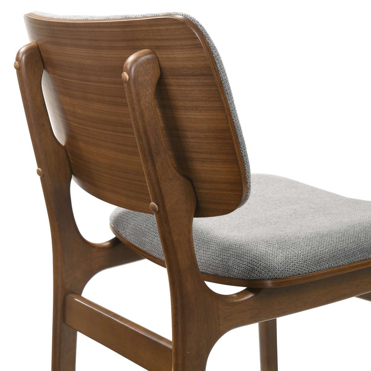 Lima Gray Upholstered Wood Dining Chairs in Black Finish - Set of 2 By Armen Living | Dining Chairs | Modishstore - 10