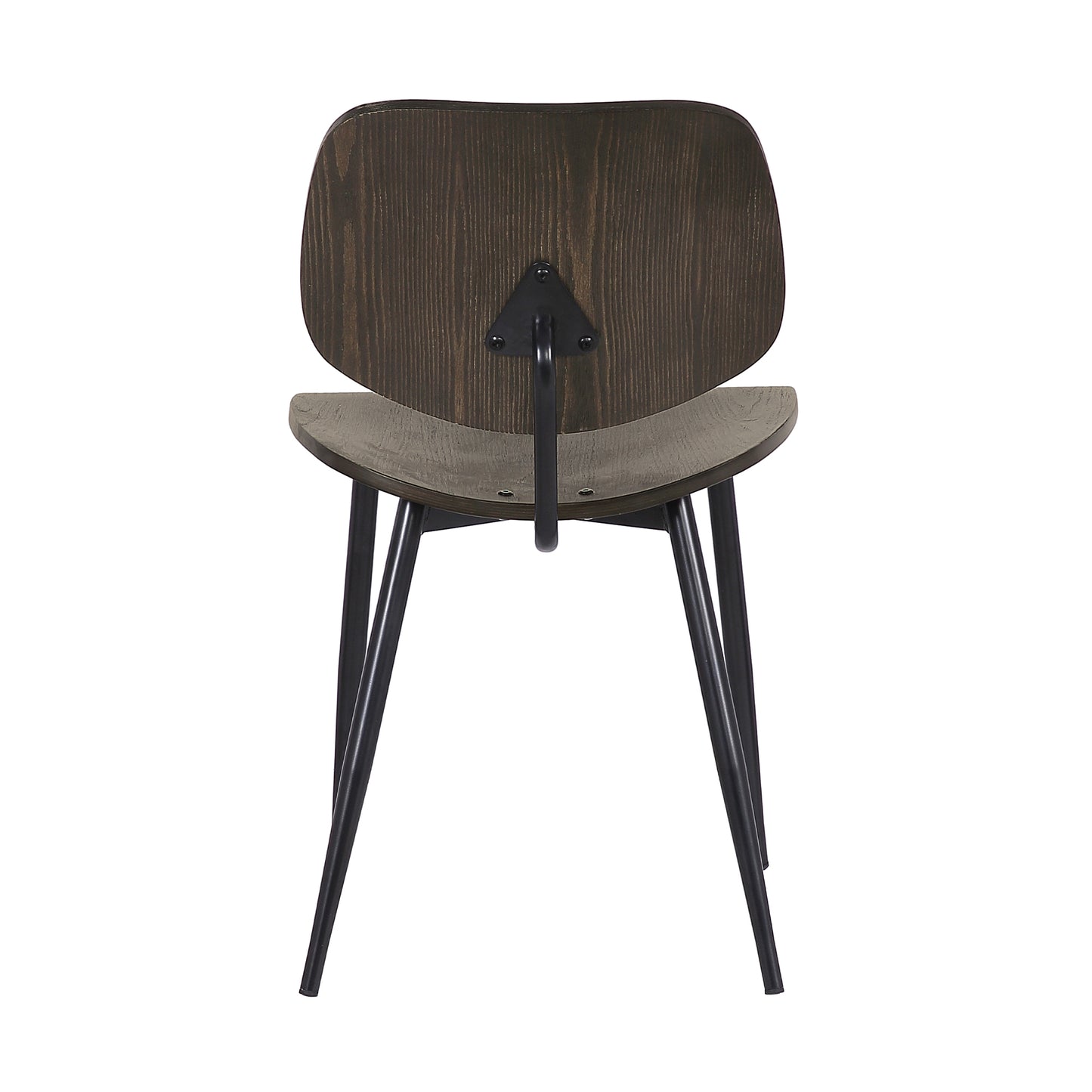 Miki Mid-Century Black and Walnut Wood Dining Accent Chairs (Set of 2) By Armen Living | Dining Chairs | Modishstore - 6