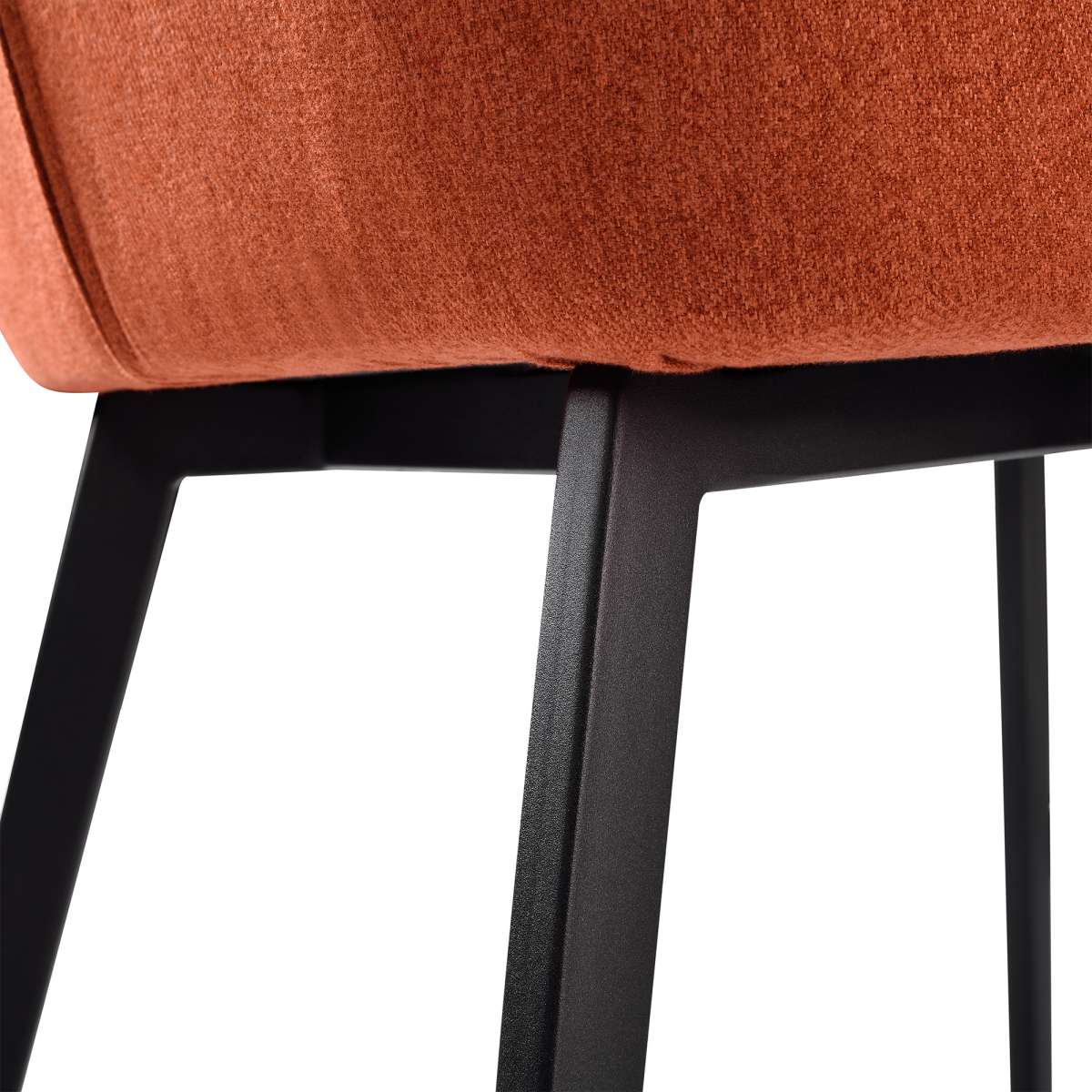 Maine Contemporary Dining Chair in Matte Black Finish and Orange Fabric - Set of 2  By Armen Living | Dining Chairs | Modishstore - 6