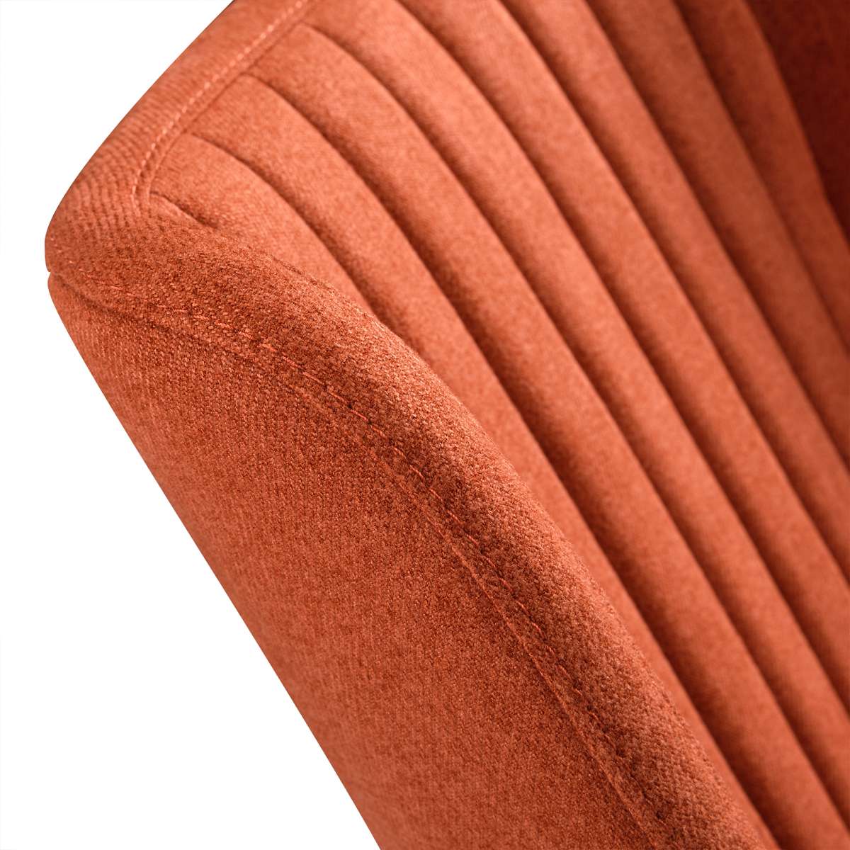 Maine Contemporary Dining Chair in Matte Black Finish and Orange Fabric - Set of 2 By Armen Living | Dining Chairs | Modishstore - 7