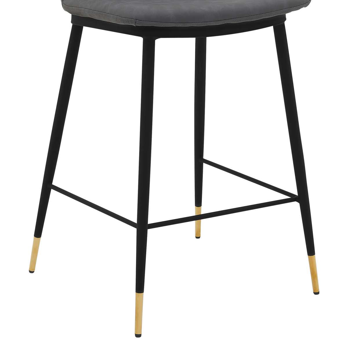 Messina 26" Blue Faux Leather and Metal Counter Height Bar Stool By Armen Living | Bar Stools | Modishstore - 21
