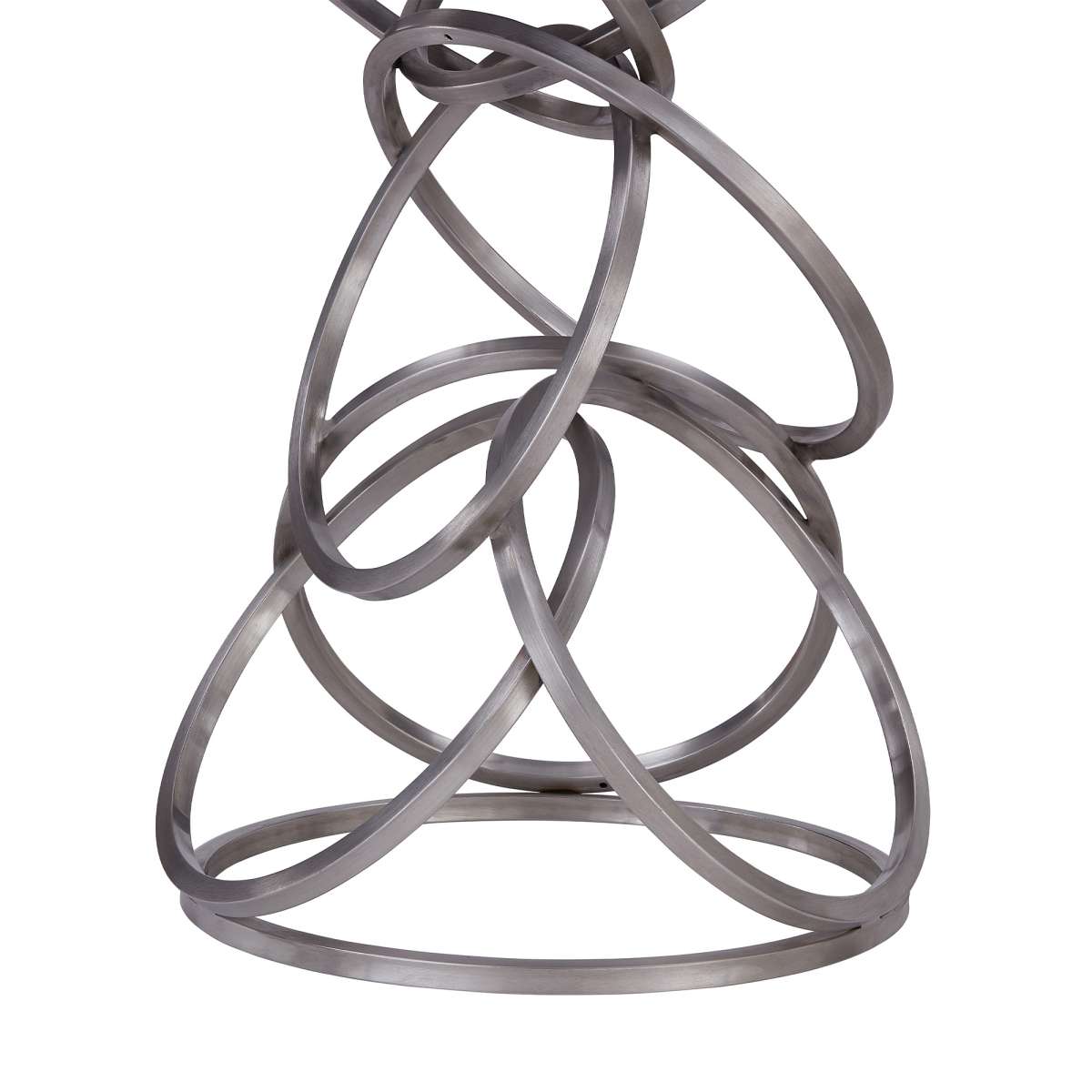 Medley Contemporary 26" Counter Height Barstool in Brushed Stainless Steel Finish and Gray Faux Leather By Armen Living | Bar Stools | Modishstore - 6