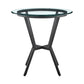 Naomi Round Glass and Black Metal Bar Table By Armen Living | Bar Tables | Modishstore - 3