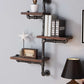 30" Orton Industrial Pine Wood Floating Wall Shelf in Gray and Walnut Finish By Armen Living | Wall Shelf |  Modishstore 