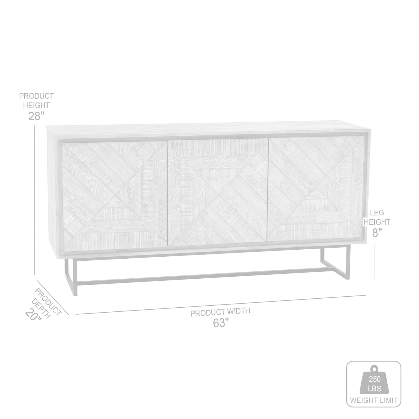 Peridot Sideboard Buffet in Natural Acacia Wood By Armen Living | Sideboards | Modishstore - 7
