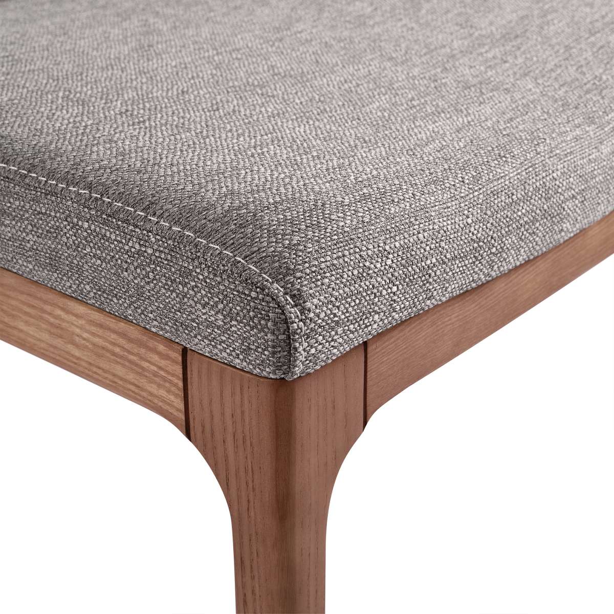 Parker Mid-Century Dining Chair in Walnut Finish and Gray Fabric - Set of 2 By Armen Living | Dining Chairs | Modishstore - 7