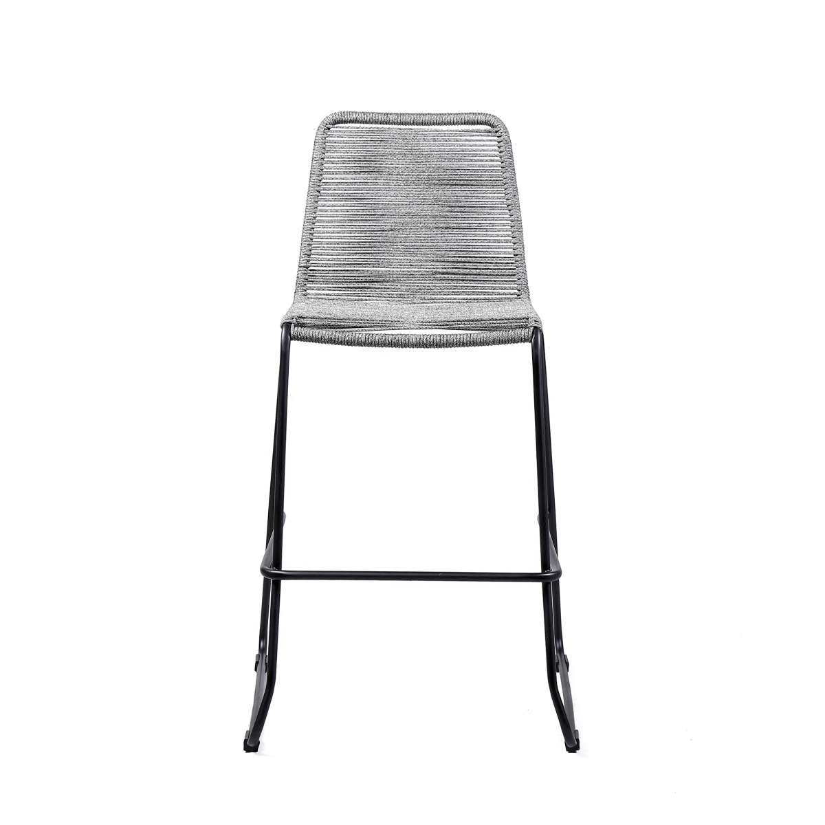Shasta 30" Outdoor Metal and Black Rope Stackable Barstool By Armen Living | Bar Stools | Modishstore - 16