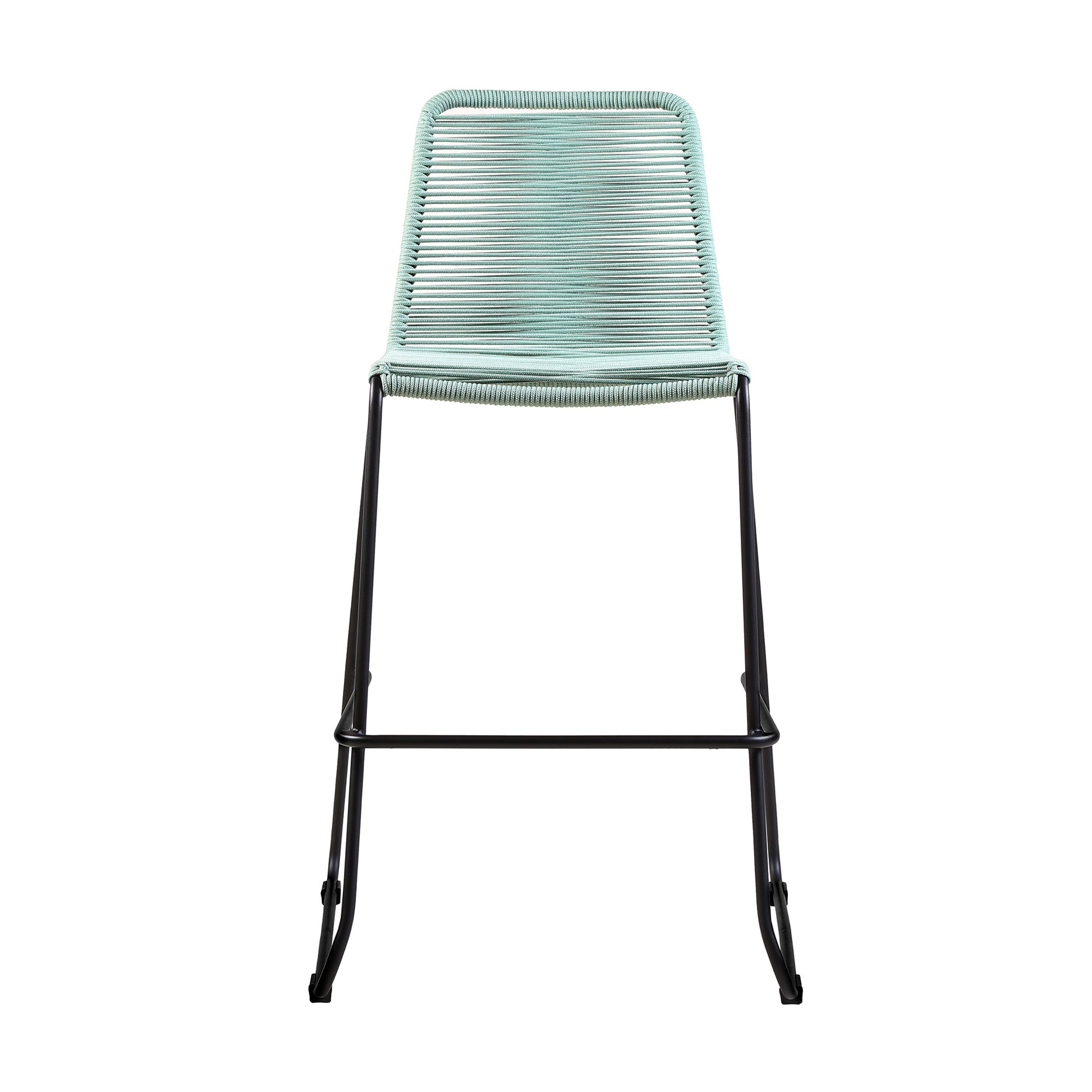 Shasta 30" and 26" Outdoor Metal and Rope Stackable Barstool By Armen Living | Bar Stools | Modishstore - 3