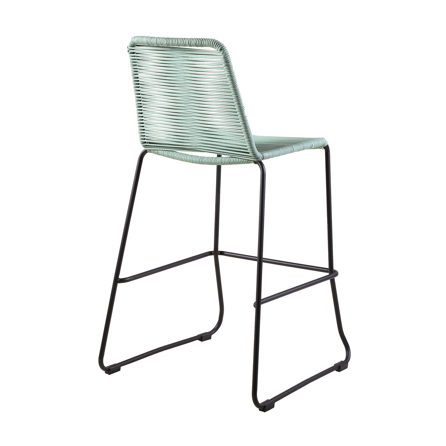 Shasta 30" and 26" Outdoor Metal and Rope Stackable Barstool By Armen Living | Bar Stools | Modishstore - 5