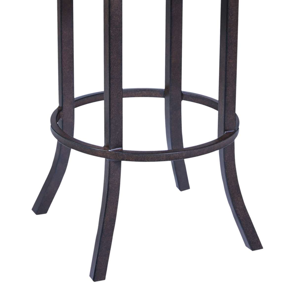 Tahiti 26" Barstool in Auburn Bay finish with Brown Pu upholstery By Armen Living | Bar Stools | Modishstore - 4