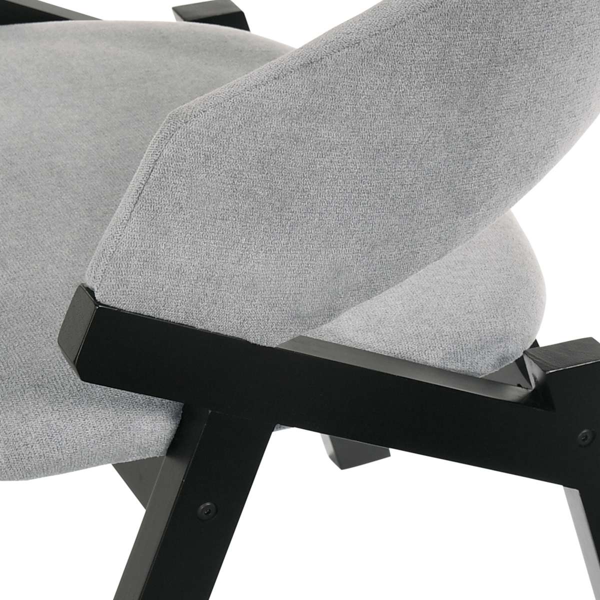 Talulah Gray Fabric and Black Veneer Dining Side Chairs - Set of 2 By Armen Living | Side Chairs | Modishstore - 8