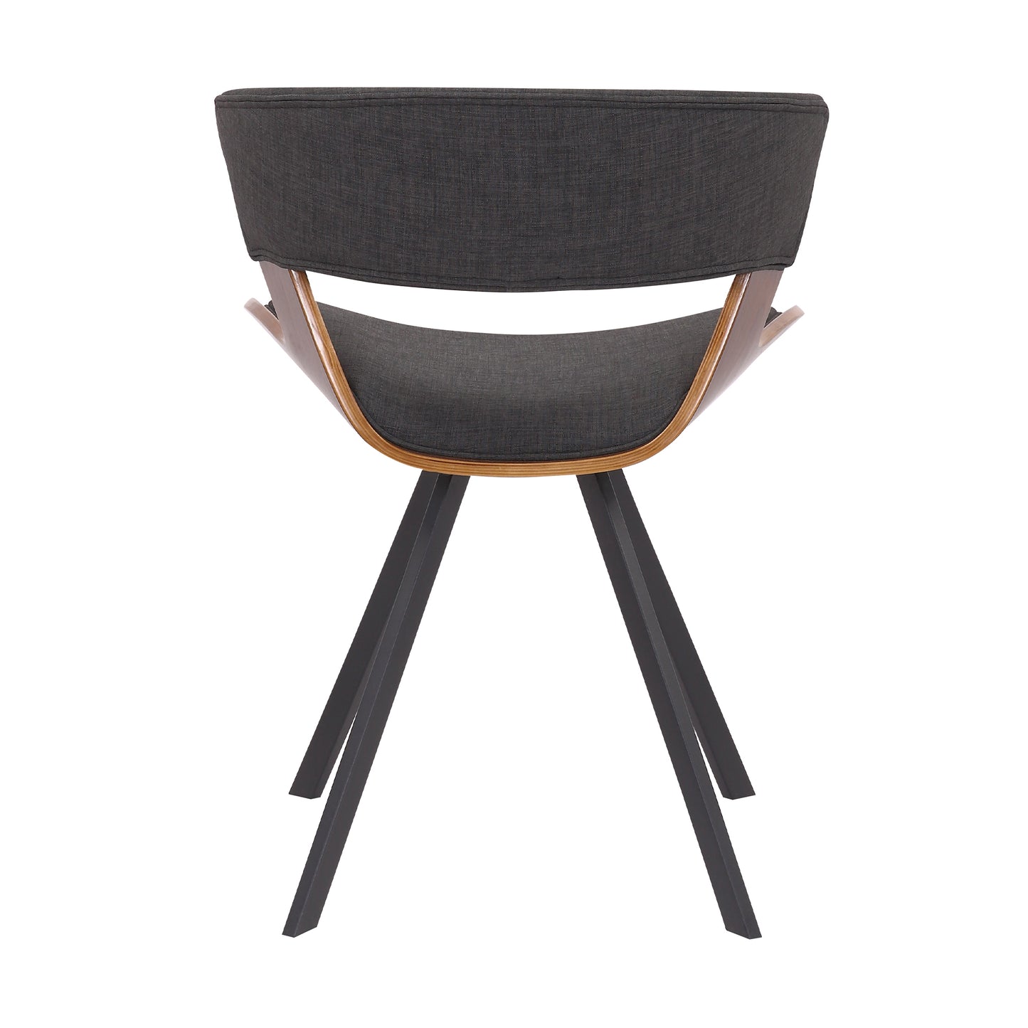 Ulric Wood and Metal Modern Dining Room Accent Chair in Charcoal Grey By Armen Living | Dining Chairs | Modishstore - 6