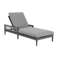 Zella Outdoor Patio Chaise Lounge Chair in Aluminum with Gray Rope and Earl Gray Cushions By Armen Living | Outdoor Chaise Lounges | Modishstore - 2