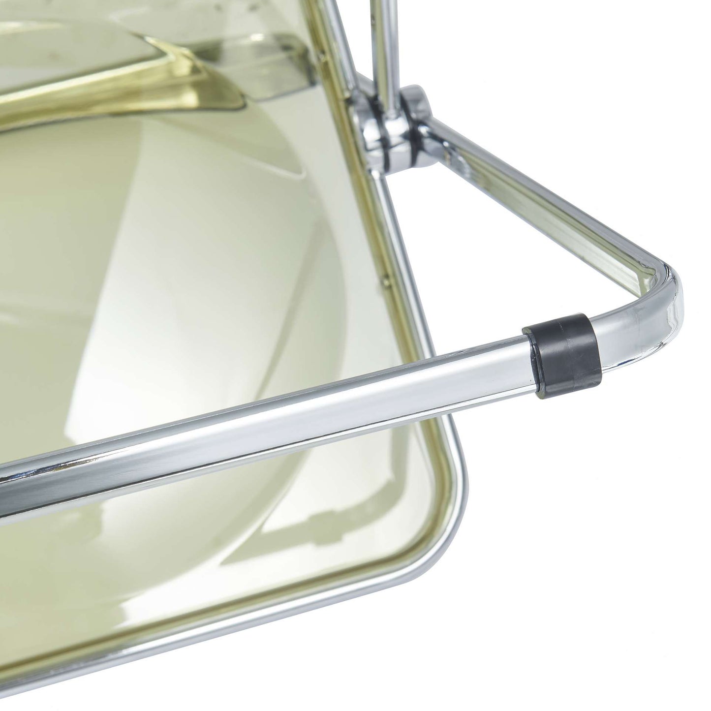 LeisureMod Lawrence Acrylic Folding Chair With Metal Frame | Dining Chairs | Modishstore - 8