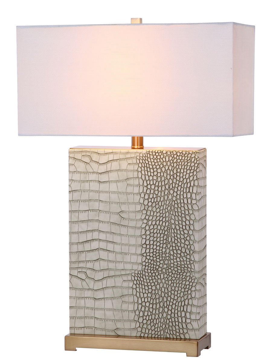 Safavieh Joyce 27.75-Inch H Faux Alligator Table Lamp Set Of 2 - Cream | Table Lamps | Modishstore - 3
