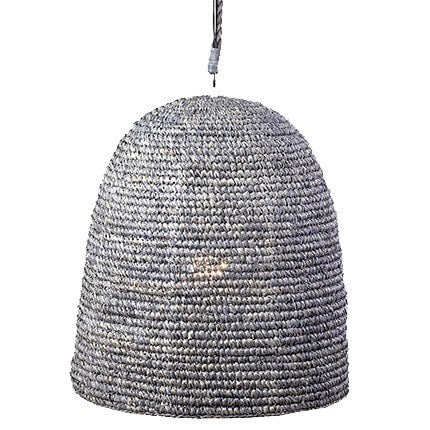 Anika Pendant Woven Raffia-Grey Wash by Jeffan | Pendant Lamps | Modishstore - 13