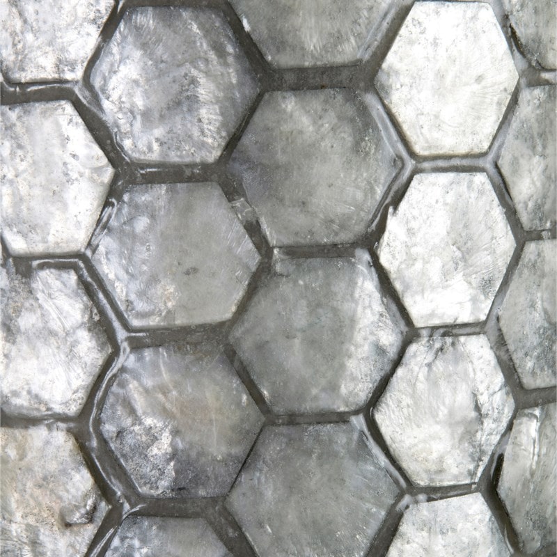 Gia Capiz Floor Lamp Medium/Large - Gray by Jeffan | Floor Lamps | Modishstore - 3