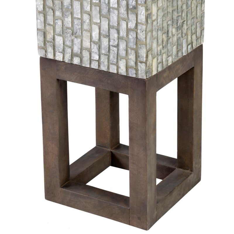 Wales Capiz Floor Lamp Large - Gray by Jeffan | Floor Lamps | Modishstore - 4