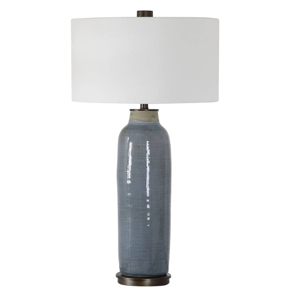 Uttermost Vicente Slate Blue Table Lamp | Modishstore | Table Lamps-5