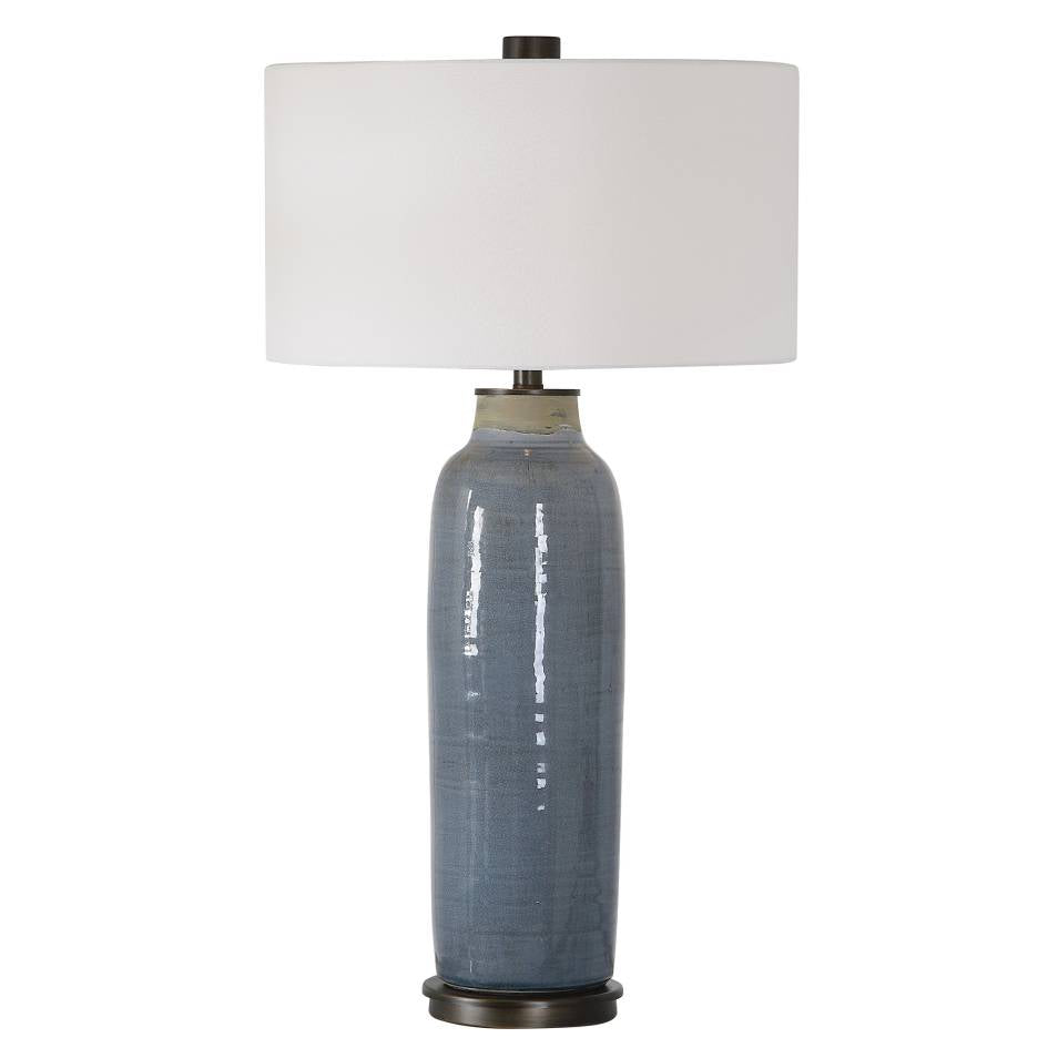 Uttermost Vicente Slate Blue Table Lamp | Modishstore | Table Lamps-4